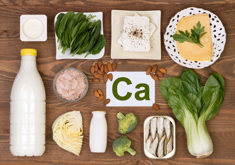 Milk, green leafy vegetables, cabbage, book chop and cheese are rich in calcium which are good for bone health